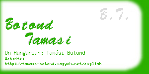 botond tamasi business card