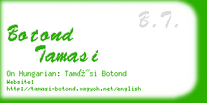 botond tamasi business card